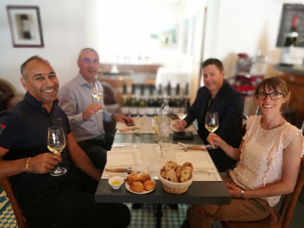 Puneet Dhall and Brandon Nash wine tasting at Paul Jaboulet Aine